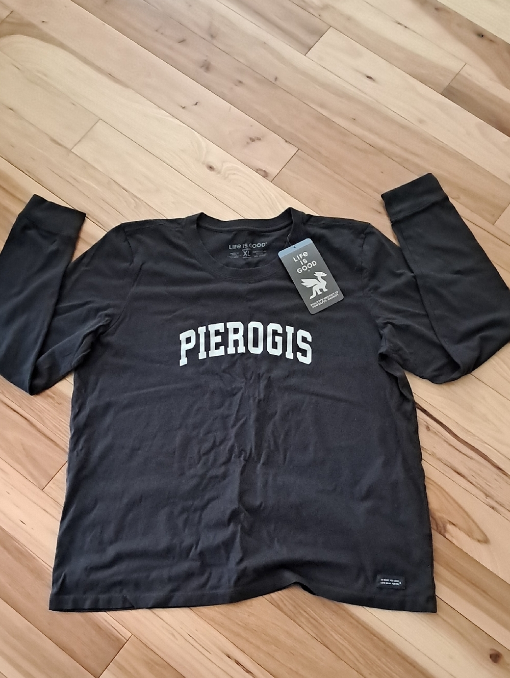 Life Is Good Black "Pierogis" Long Sleeve Shirt